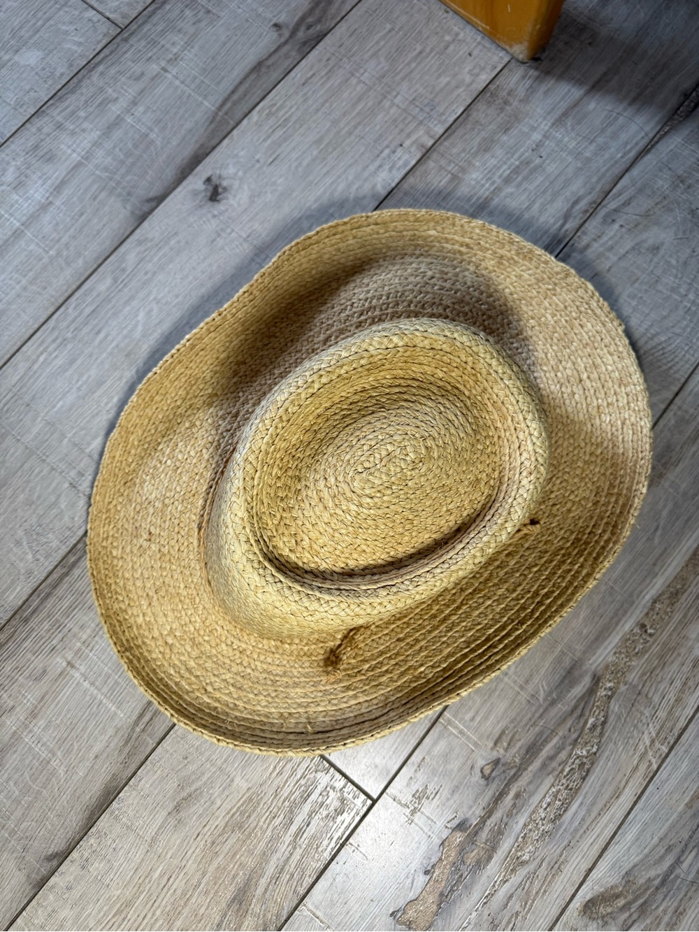 GIGI PIP 100% Straw Rancher Sun Hat Size 59 M/L Natural Boho Western
